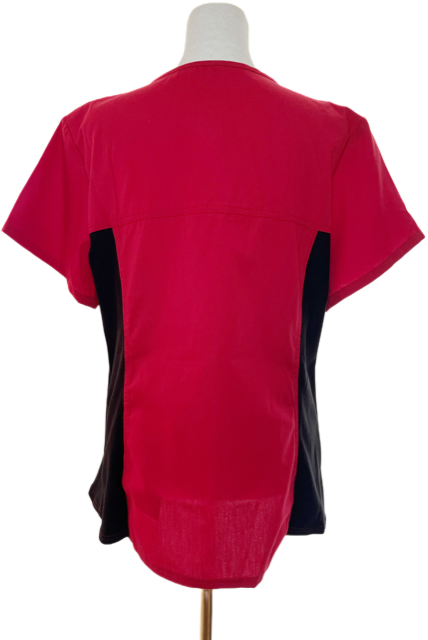 Cherokee Flexibles Red/Black Scrub Top Size M- NWT