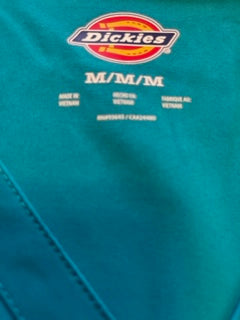 Dickies Extreme Stretch Turquoise Scrub Top Size M - NWT