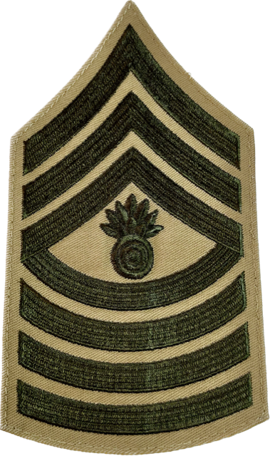 USMC Master Gunnery Sergeant Sew-On Chevron