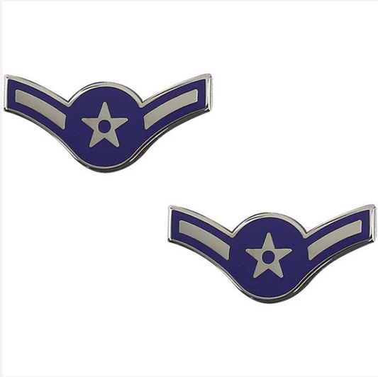 UNITED STATES AIR FORCE E-2 Airman Metal Chevron