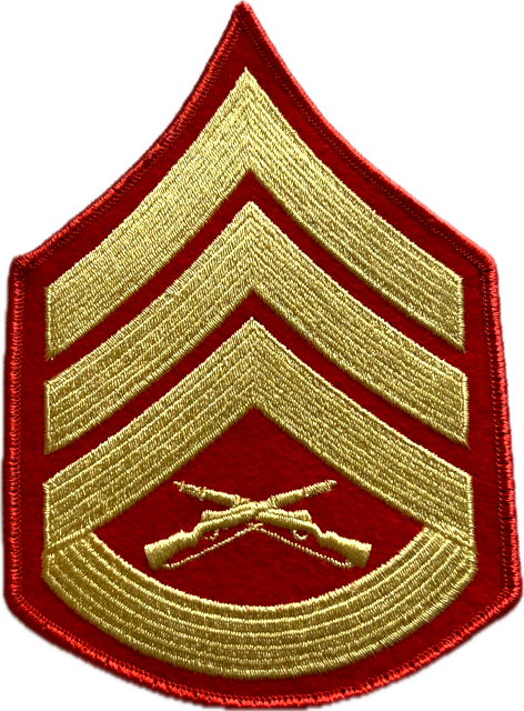USMC Staff Sergeant Sew-On Chevron