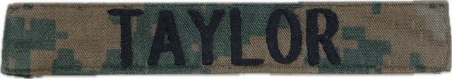 Assorted USMC MCCUU Woodland Name Tape