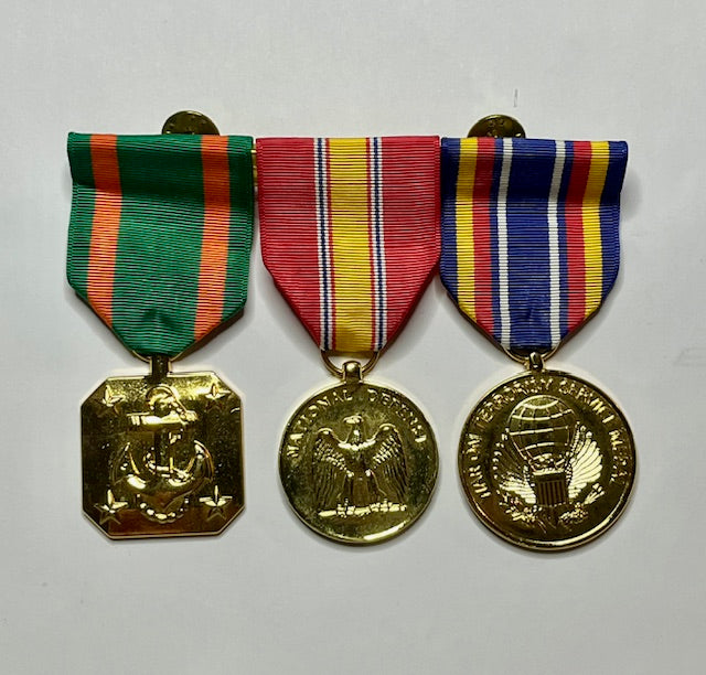 Set of Three Full Size Medals