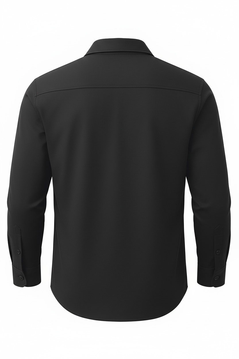 VINTAGE - US NAVY Male Long Sleeve Polyester/Wool Shirt
