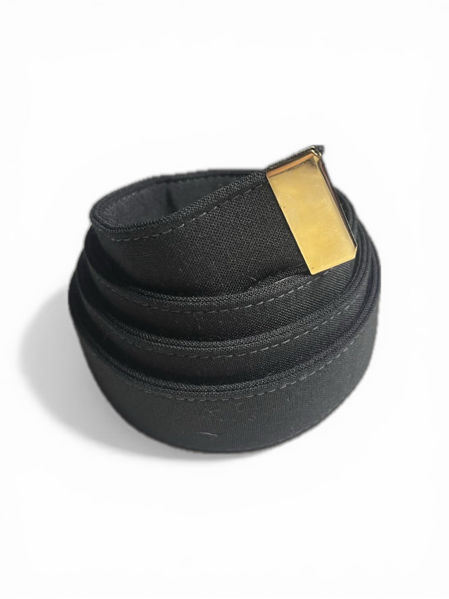 US NAVY Male Black Poly/Wool Belt w/Gold Tip