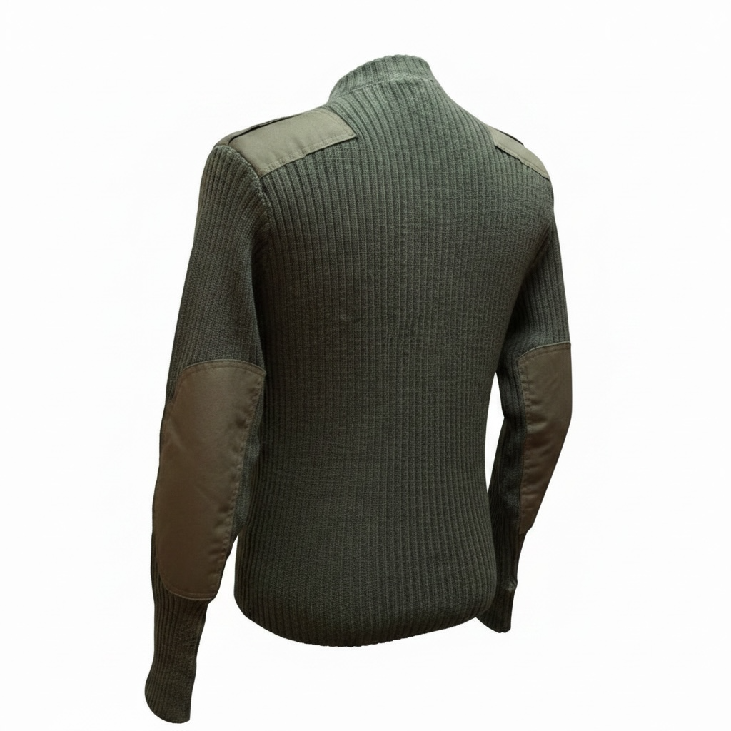 USMC Green Sweater with Epaulets (Woolly Pully)