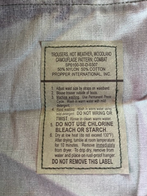 US ARMY Men's Hot Weather OCP Uniform Trousers Woodland Camouflage