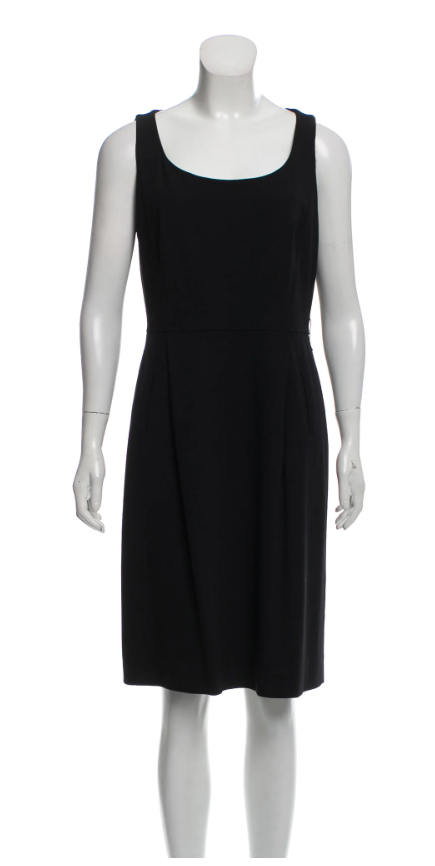 Piazza Sempione Black Knee-Length Tank Dress Piazza Sempione Black Knee-Length Tank Dress
