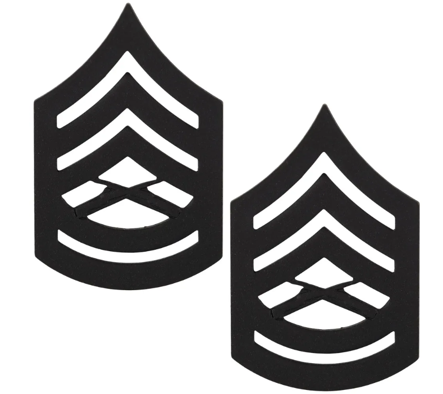 USMC Gunnery Sergeant Pin-On Metal Chevrons