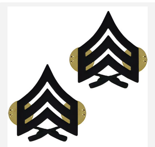 USMC Sergeant Pin-On Metal Chevrons