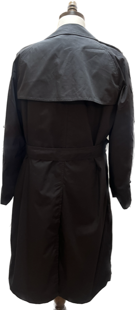US MILITARY Men's All Weather Black Trench Coat
