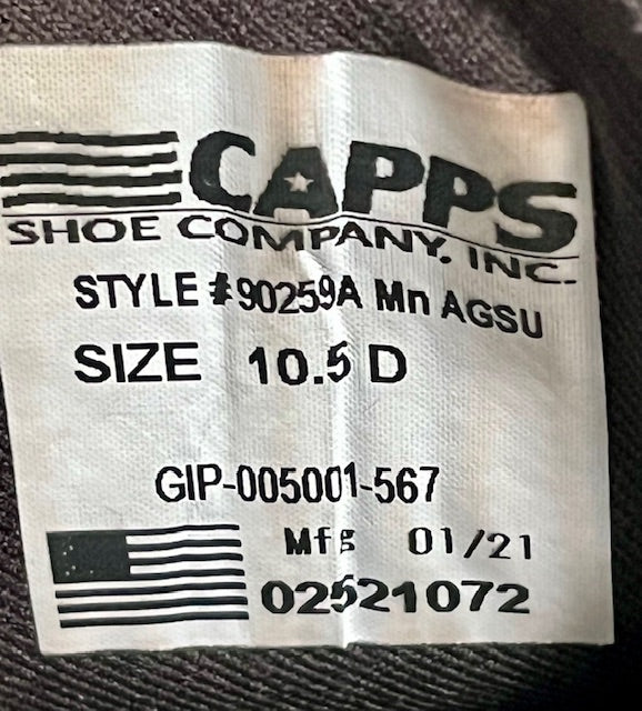Capps Brown Leather Oxfords 90259-A Size 10.5D