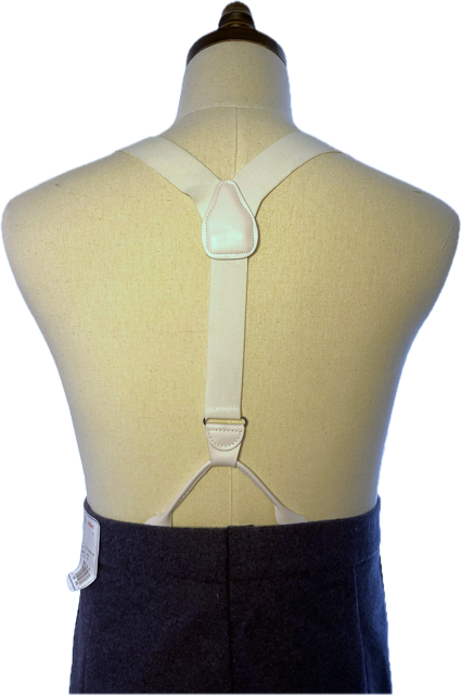 US Military White Suspenders