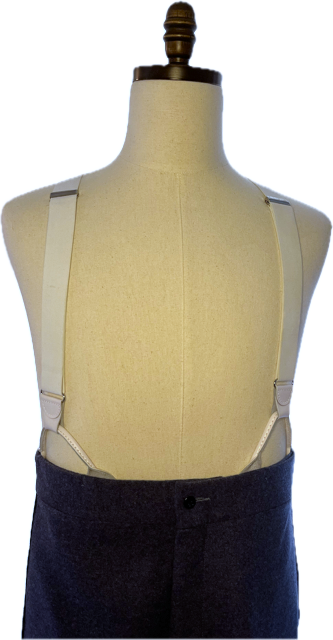 US Military White Suspenders
