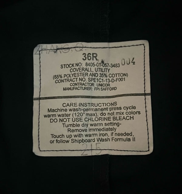US NAVY Boiler Coveralls