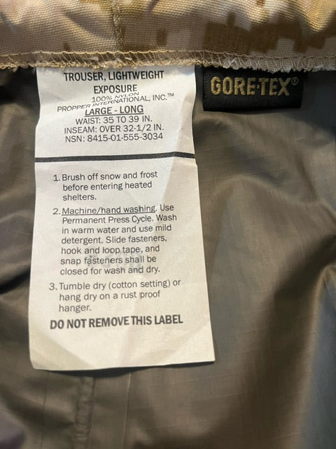USMC Desert MARPAT Gore-Tex Trousers