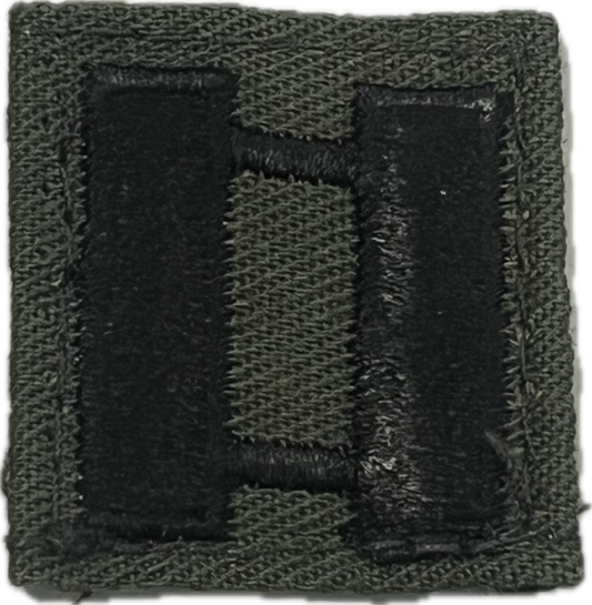 VINTAGE - Sew On Embroidered Collar Rank - Captain