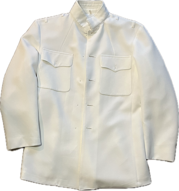 VINTAGE - US NAVY Male Officer Service Dress White Coat