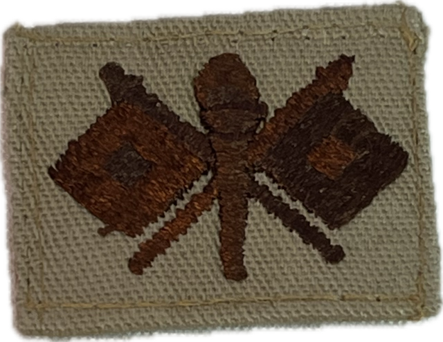 VINTAGE - US ARMY Cloth Branch Insignia Signal Corps Sew On