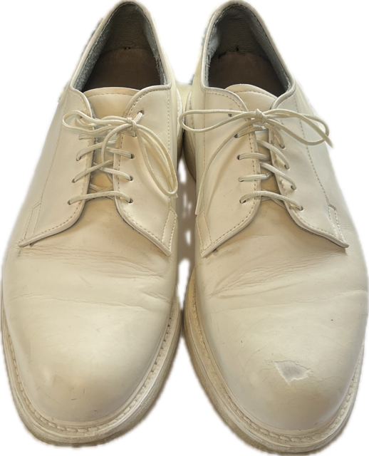 Bates Men's White Leather Oxfords Size 9E