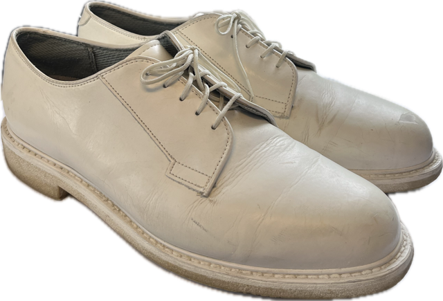 Bates Men's White Leather Oxfords Size 9E