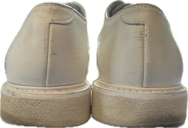 Bates Men's White Leather Oxfords Size 9E