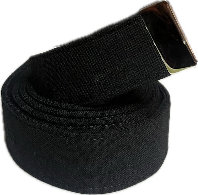 US NAVY Male Black Poly/Wool Belt w/Silver Tip