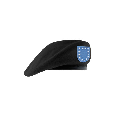 US ARMY Black Beret with Flash