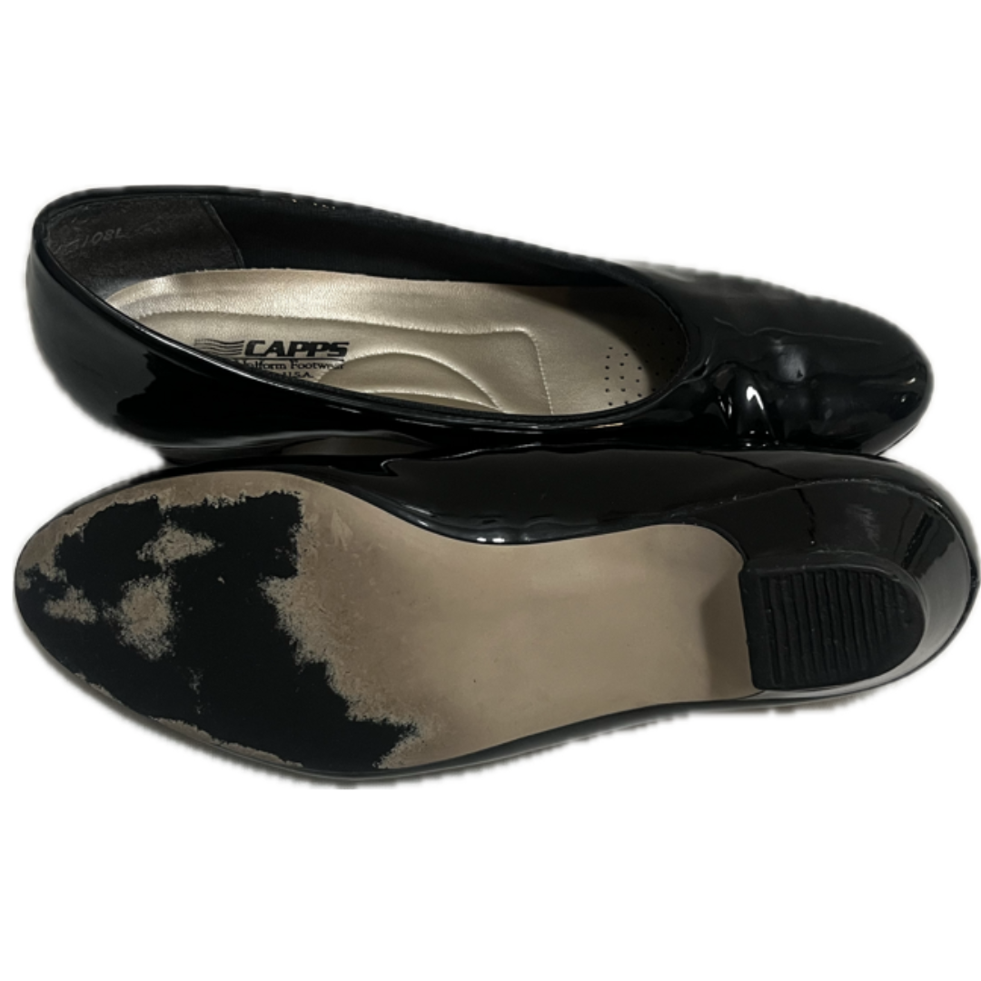Capps Black Patent Pumps
