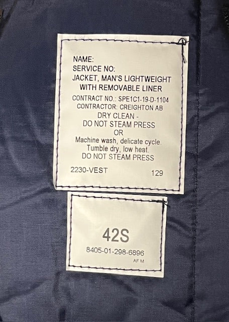 US Air Force Liner for Lightweight Jacket
