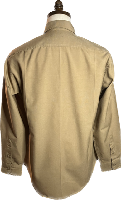USMC Men's Khaki Long Sleeve Shirt - No Chevrons