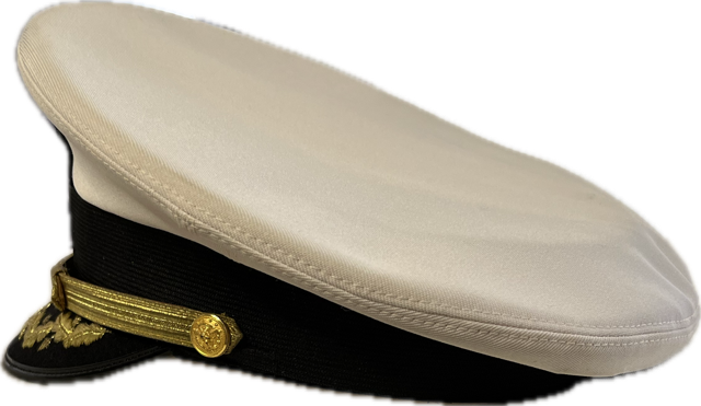 Vintage - US NAVY White Admiral's Cap