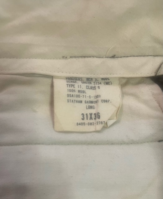 VINTAGE - USMC Male Green Service Trousers