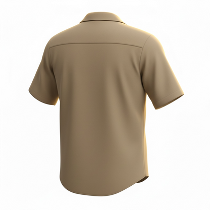 VINTAGE - US NAVY Male Khaki Short Sleeve Shirt (CNT)