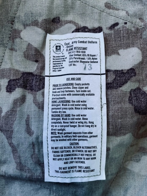 US ARMY OCP Combat Uniform Coat Unisex
