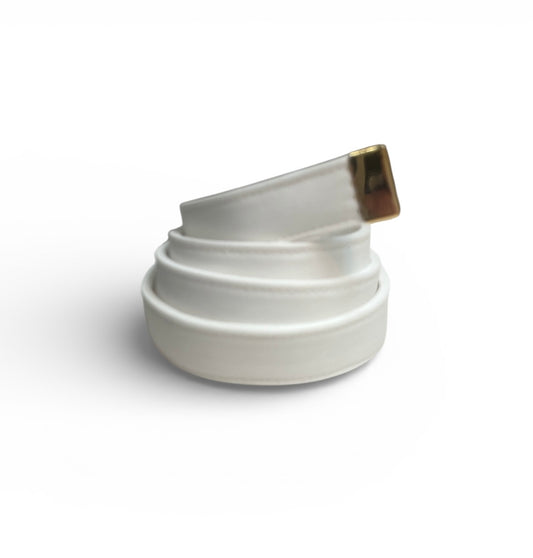 US NAVY Female White CNT Belt with Gold Tip