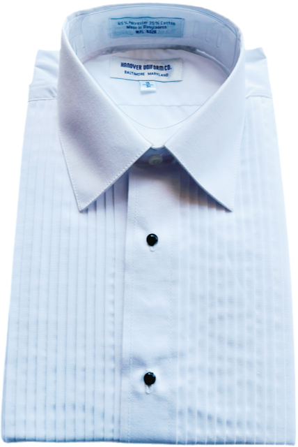 Men's Pleated Formal White Shirt
