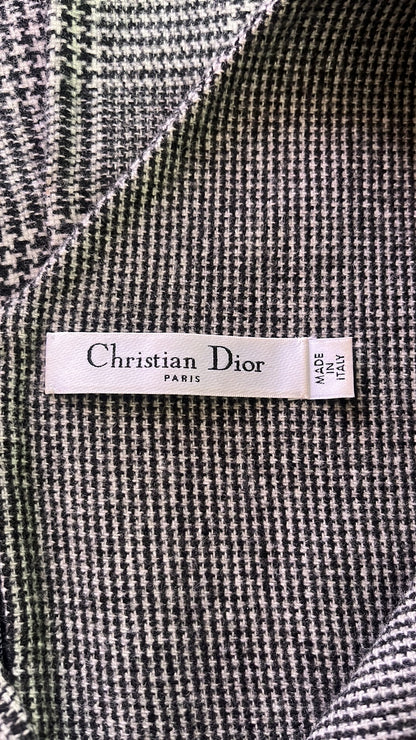 Christian Dior Black/Cream Plaid Dress