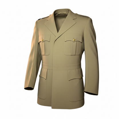 VINTAGE - US NAVY Male Service Dress Khaki Coat