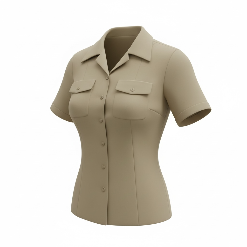 USPHS Female Short Sleeve Khaki Shirt