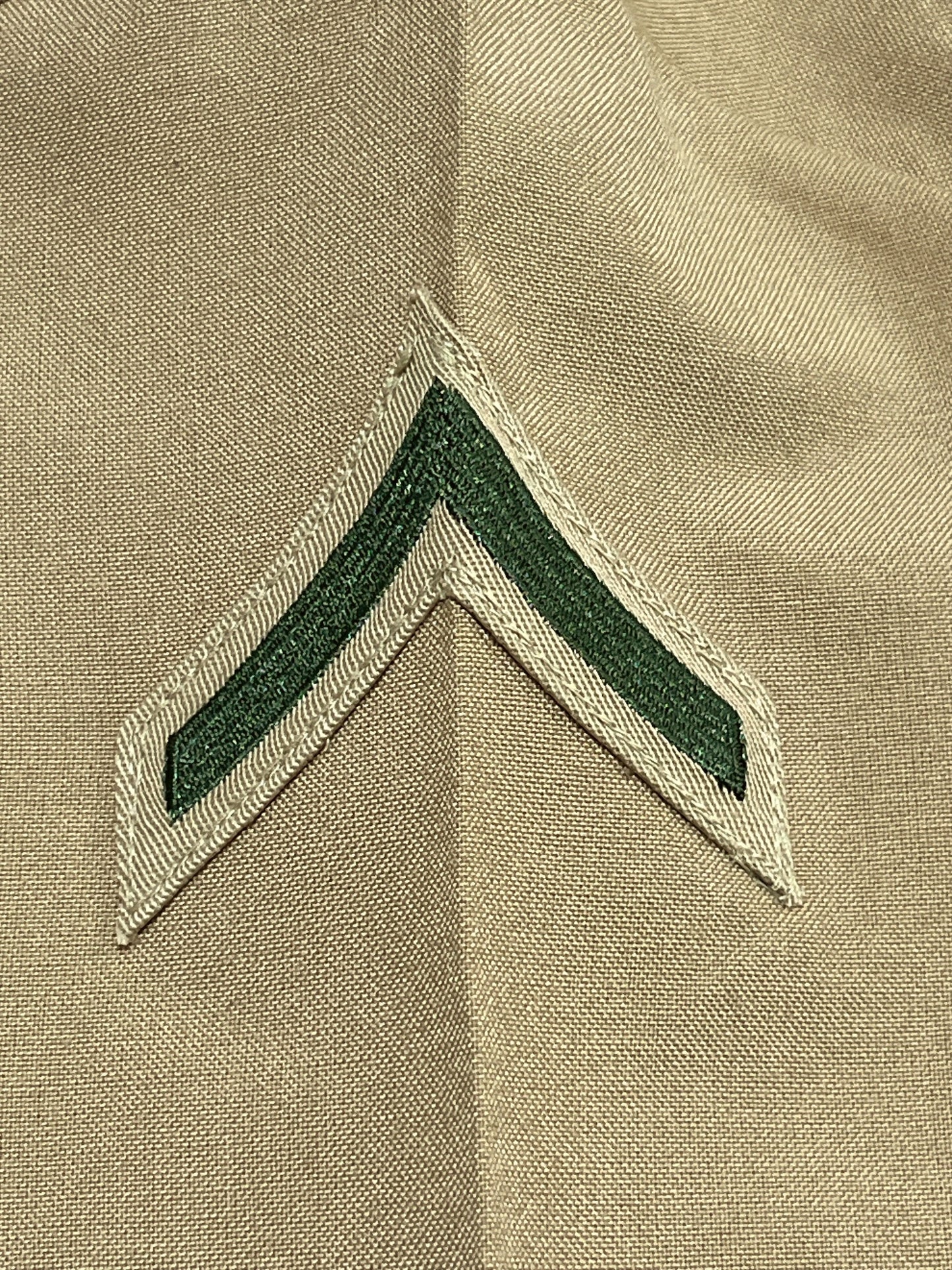 USMC Female Short Sleeve Khaki Shirt - Private First Class