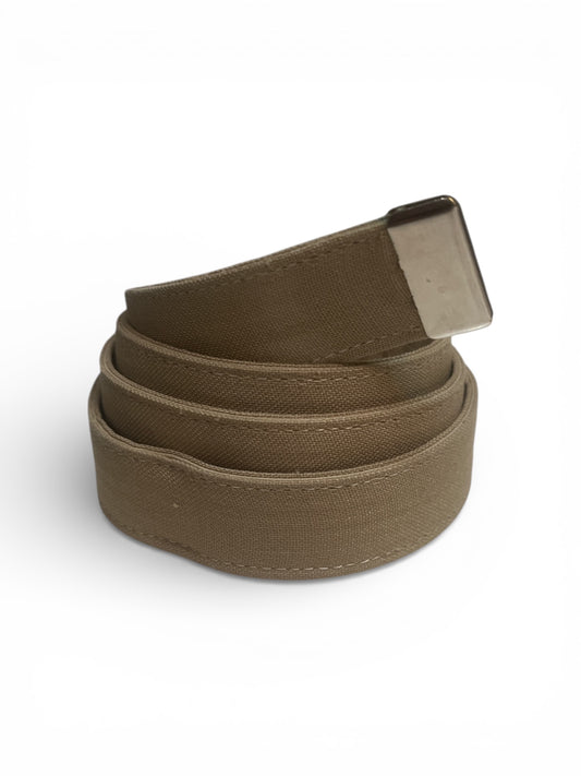 US NAVY Female Khaki Poly/Wool Belt with Silver Tip