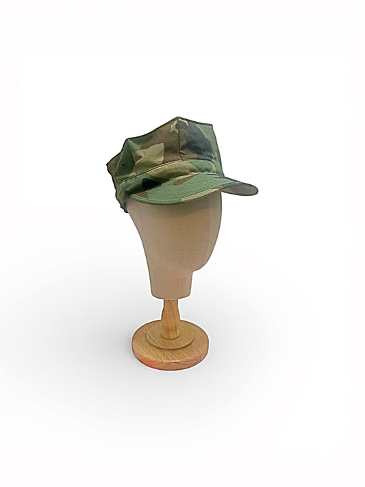 VINTAGE - US ARMY Woodland Camouflage Patrol Cap