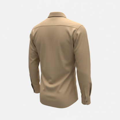 VINTAGE - USMC Male Long Sleeve Khaki Shirt