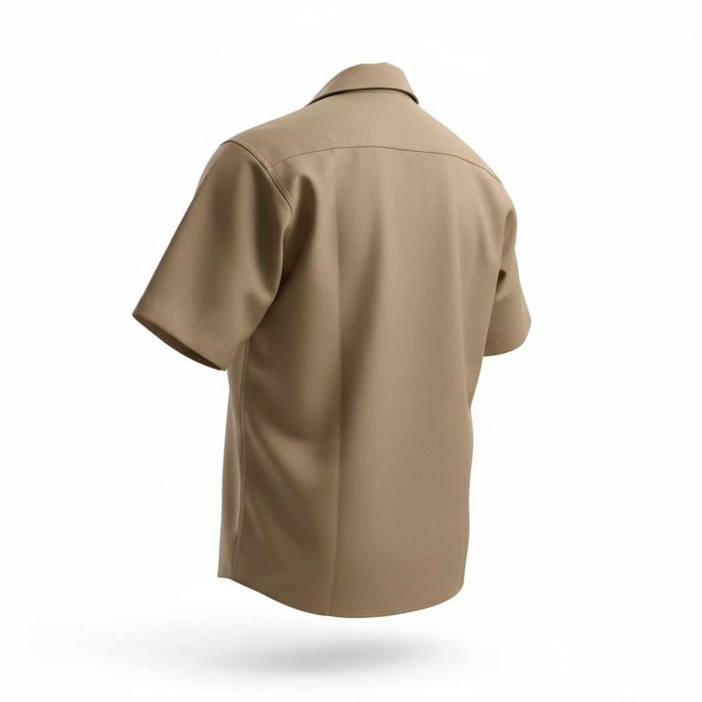 VINTAGE - USMC Male Short Sleeve Khaki Shirt