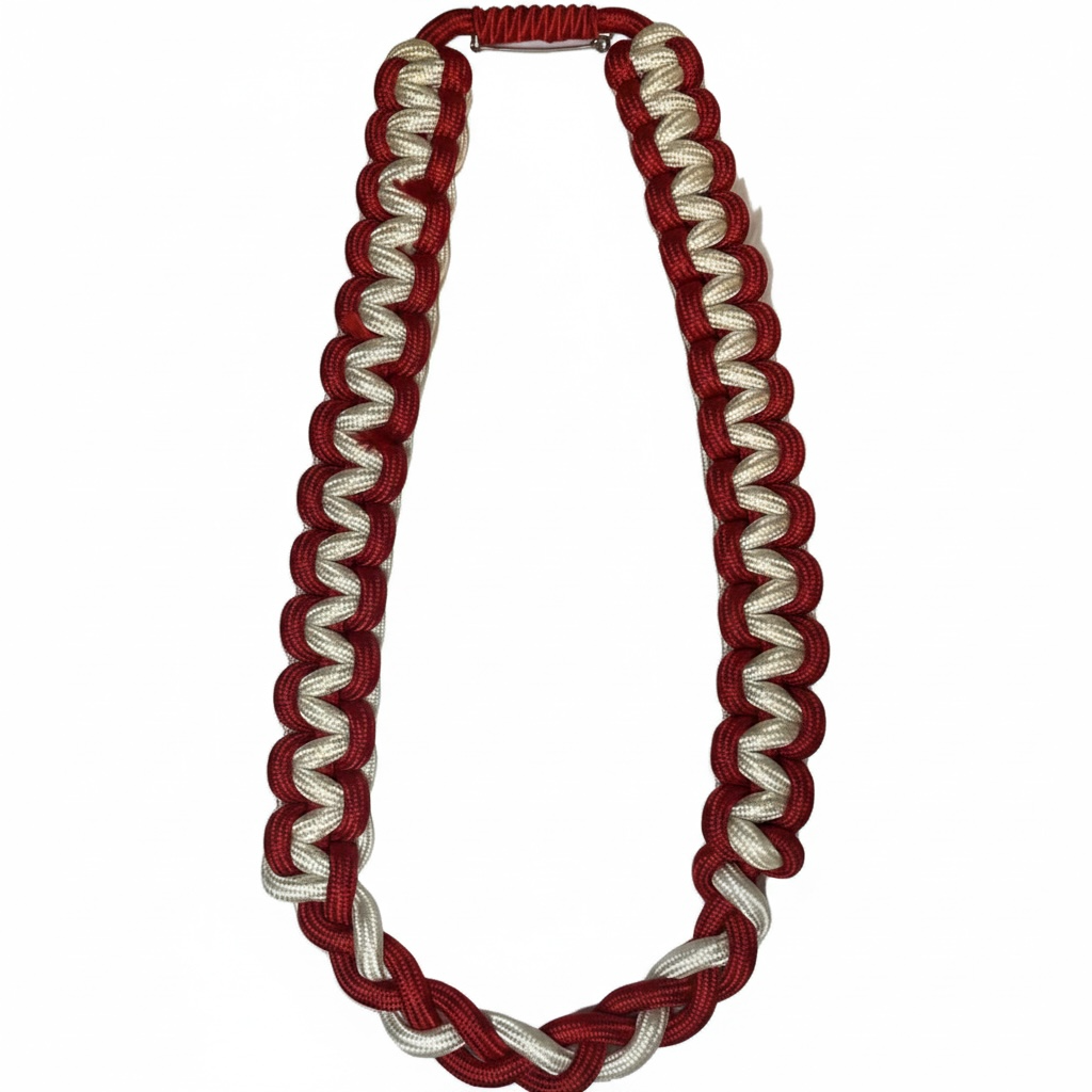 Scarlet and White Shoulder Cord