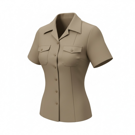 US NAVY Officer/CPO Female Khaki Short Sleeve Shirt (CNT)