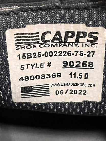 Capps Men's Black Leather Oxfords Size 11.5D