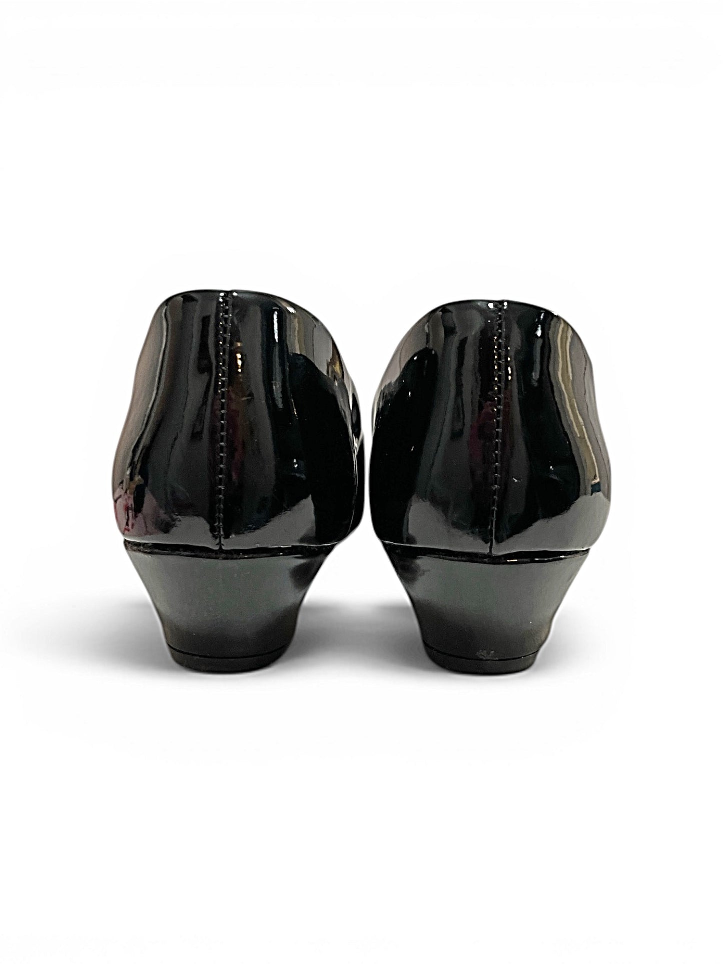 Capps Black Patent Pumps Size 7W