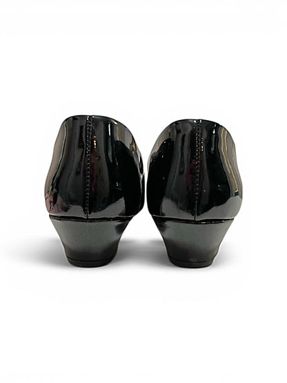 Capps Black Patent Pumps Size 7W